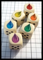 Dice : Dice - My Designs - Drips Set of 6 - Aug 2013